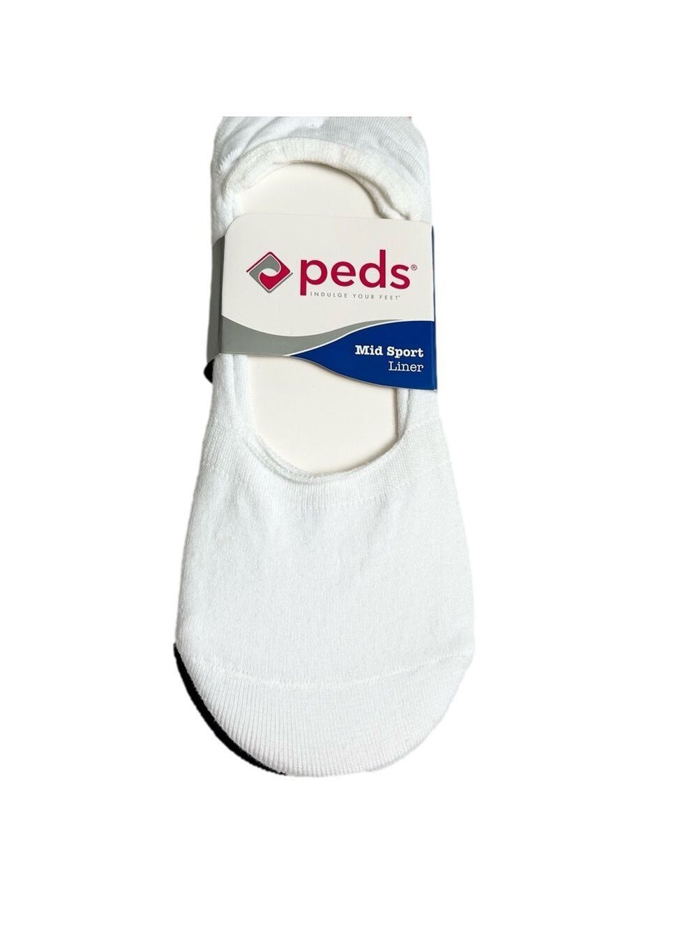 Peds Mid Sport Liner Socks 6 Pairs Black Grey and White NWT